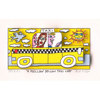 A mellow yellow taxi cab von James Rizzi