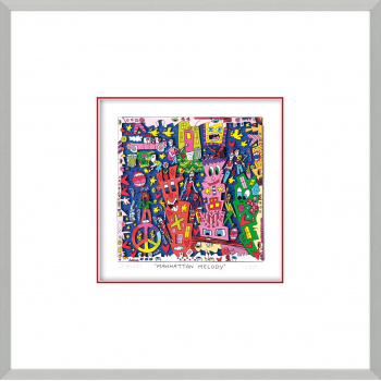 Manhattan melody von James Rizzi mit Magnetrahmen