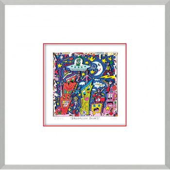 Brooklyn blues von James Rizzi mit Magnetrahmen