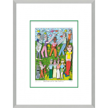 Golfing with the family von James Rizzi mit Magnetrahmen