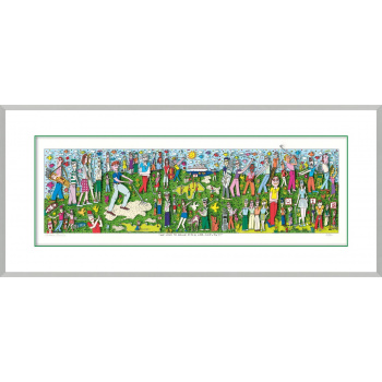 We love to drive, pitch, lob, chip and putt von James Rizzi mit Magnetrahmen
