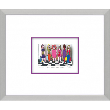 Shop until you drop von James Rizzi mit Magnetrahmen