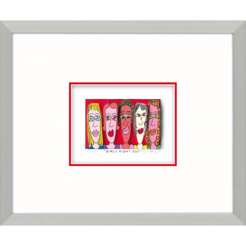 Girls night out von James Rizzi mit Magnetrahmen