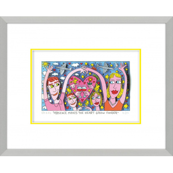 Absence makes the heart grow fonder von James Rizzi mit Magnetrahmen