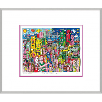 The colors of my city von James Rizzi mit Magnetrahmen