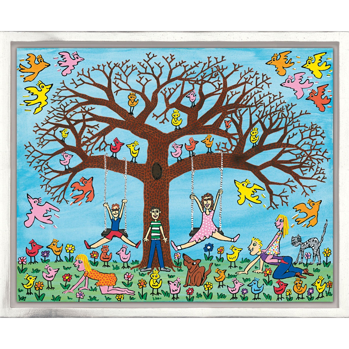 Tree Times the fun von James Rizzi mit Rahmung