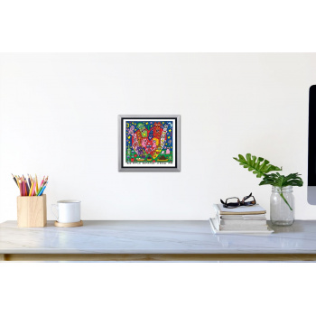 Big apple romance von James Rizzi mit Rahmung - Raumansicht