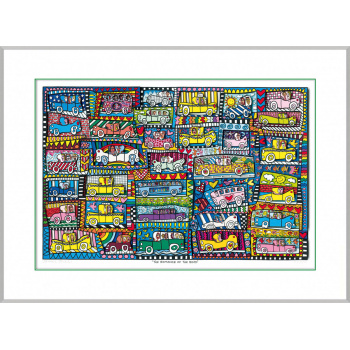 The romance of the road von James Rizzi mit Rahmung