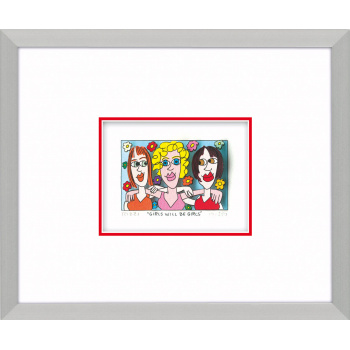 Girls will be girls von James Rizzi mit Rahmung