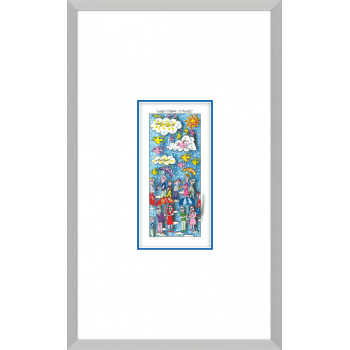 When it rains, it pours von James Rizzi mit Rahmung