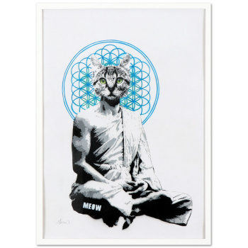 Meowditation #1 by MEOW with white frame