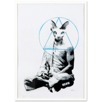 Meowditation #2 by MEOW with white frame