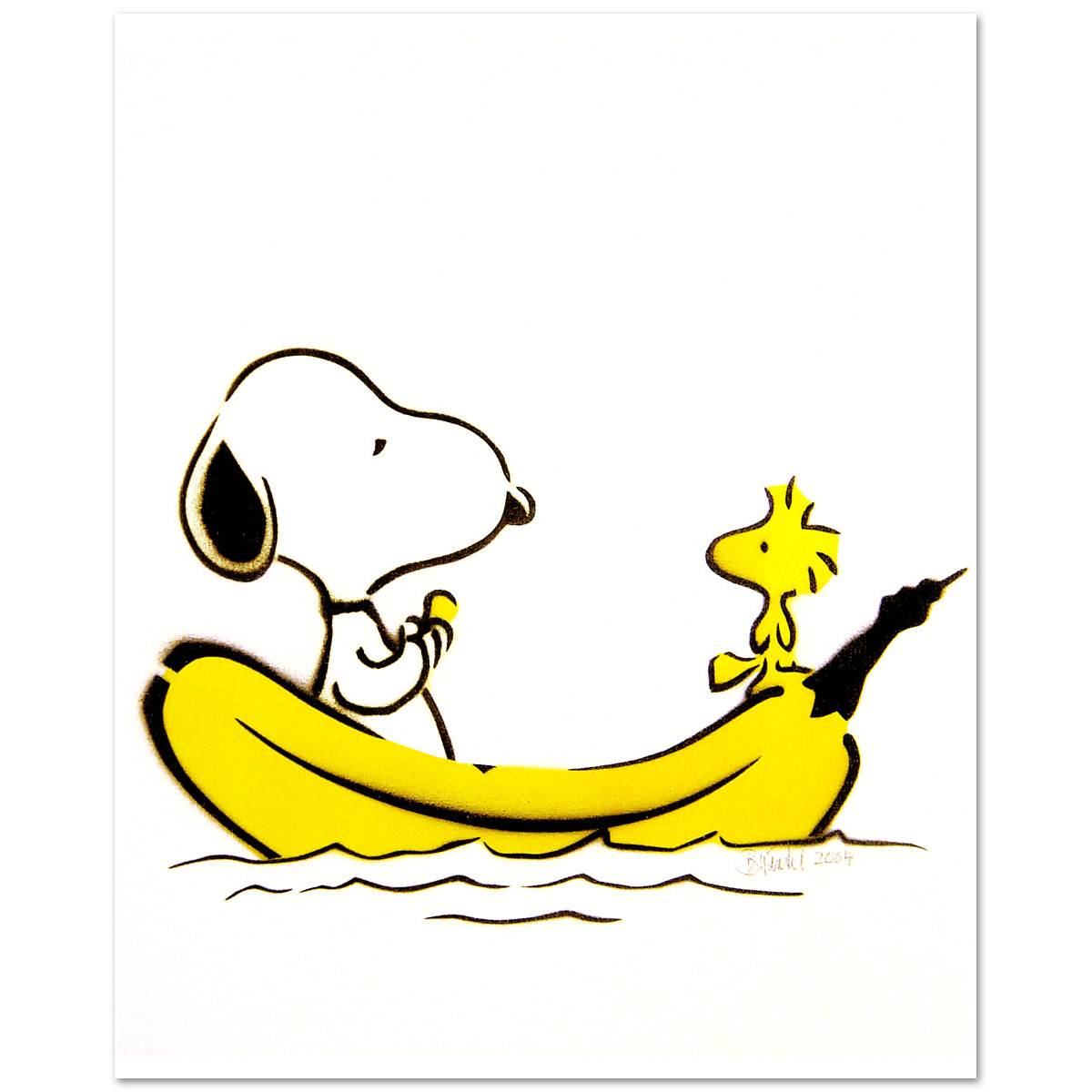 Snoopy-Banane von Thomas Baumgärtel