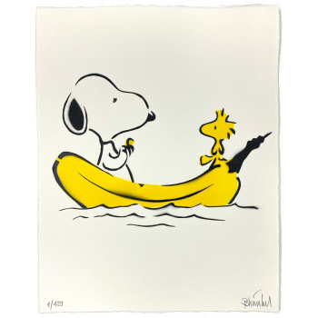 Snoopy & Woodstock - Stencil von Thomas Baumgärtel.