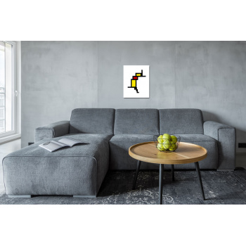 Mondrian-Banane von Thomas Baumgärtel - Raumansicht