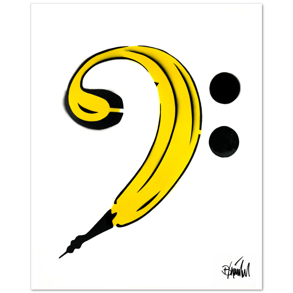 Bassschlüssel-Banane von Thomas Baumgärtel.