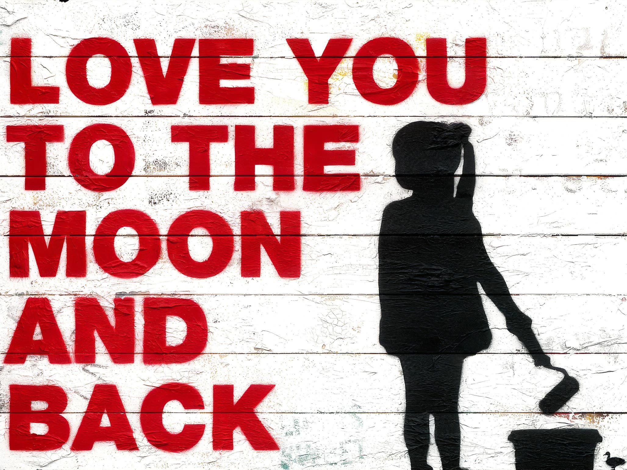 Kunstwerk „Love You To The Moon And Back“ des Künstlers Van Ray.