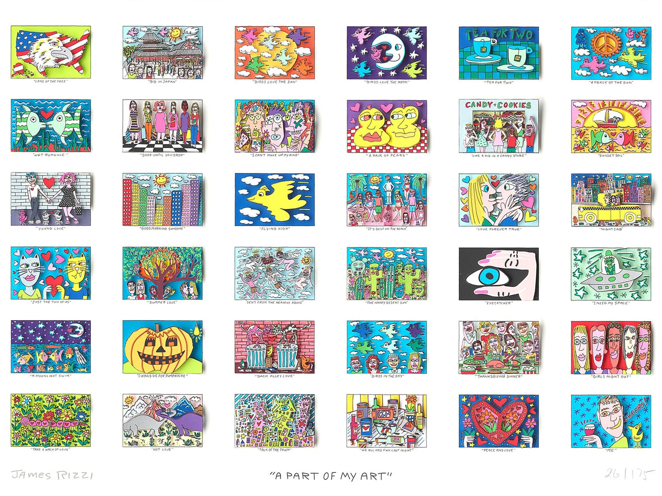 Kunstwerk "A PART OF MY ART" des Künstlers James Rizzi.