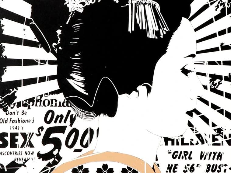 Kunstwerk „Geisha Taeko“ des Künstlers mittenimwald.