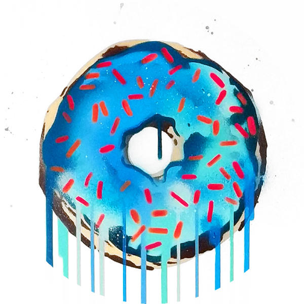 Donut - Stencil auf Papier FancyPics